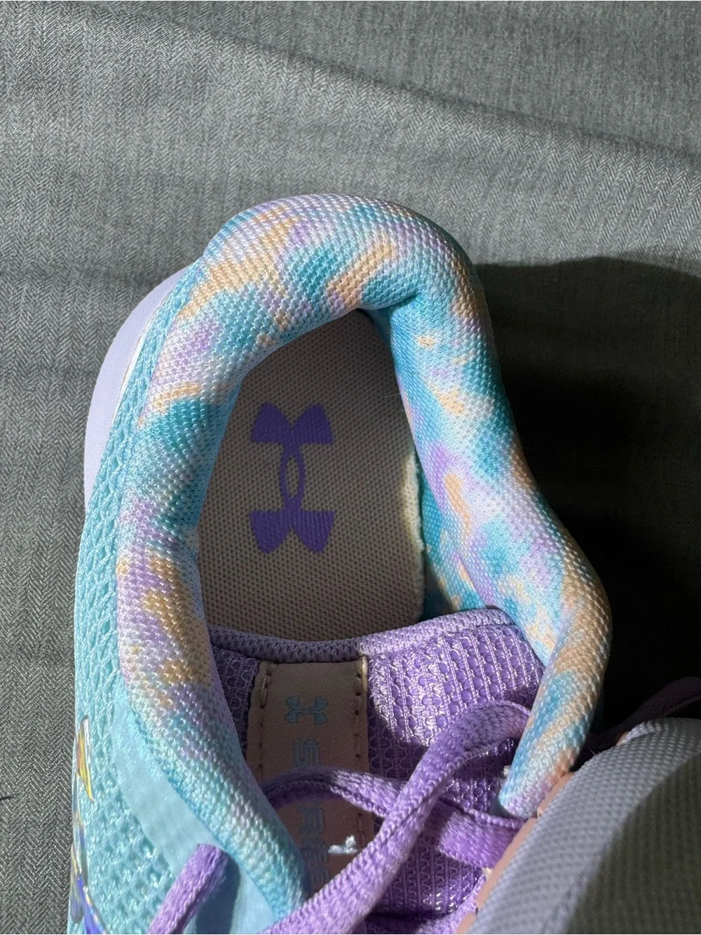 Under Armour Kids (Girl)Mesh Sneakers in Aqua, Lavender & Peach